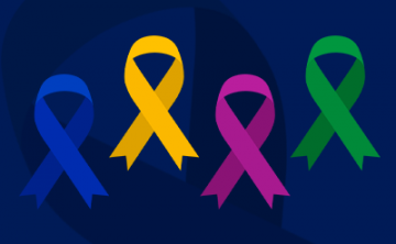 As cores de setembro: amarelo, azul, roxo e verde