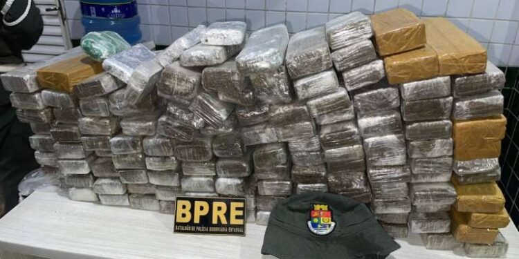 Dupla paraibana é presa pelo BPRE da PMCE com 92 kg de maconha em veículo