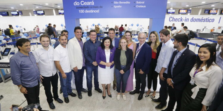 Governadora em exercício, Nailde Pinheiro, participa de inauguração de novas rotas da companhia aérea Azul no Ceará