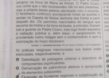 Milagre do Juazeiro é tema de questão do ENEM 2022