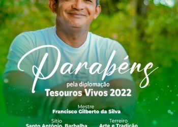 Mestre da Cultura barbalhense recebe diploma de Tesouro Vivo da Cultura do Ceará