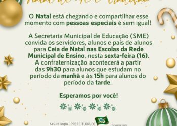 Barbalha realiza ceia de Natal nas escolas municipais nesta sexta-feira (16)