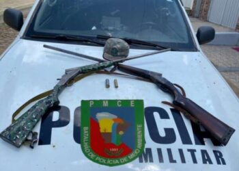 Duas armas são apreendidas pelo BPMA em Zona Rural de Santana do Cariri