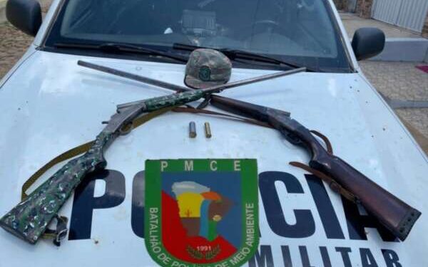 Duas armas são apreendidas pelo BPMA em Zona Rural de Santana do Cariri