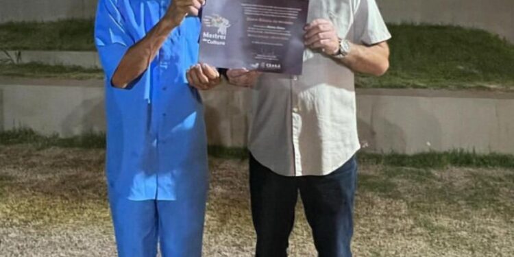 Secult Ceará diploma missãovelhese, Mestre Cícero, como Tesouro Vivo da Cultura do Ceará