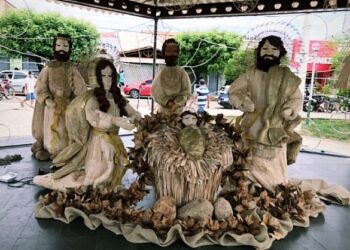 Presépio feito da fibra de banana é destaque no Natal da Esperança em Missão Velha