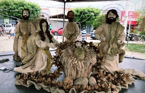 Presépio feito da fibra de banana é destaque no Natal da Esperança em Missão Velha