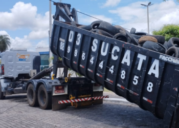 AMAJU recolhe mais de 7 toneladas de pneus em Drive Thru