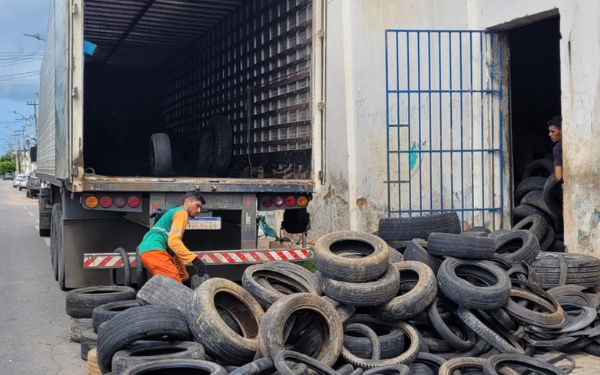 Juazeiro do Norte encaminha 30 toneladas de pneus para a reciclagem