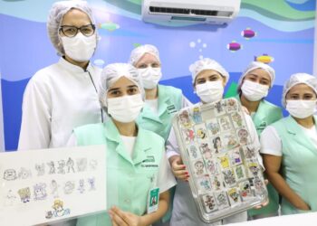 Desenhos temáticos auxiliam no tratamento humanizado de crianças em Juazeiro do Norte