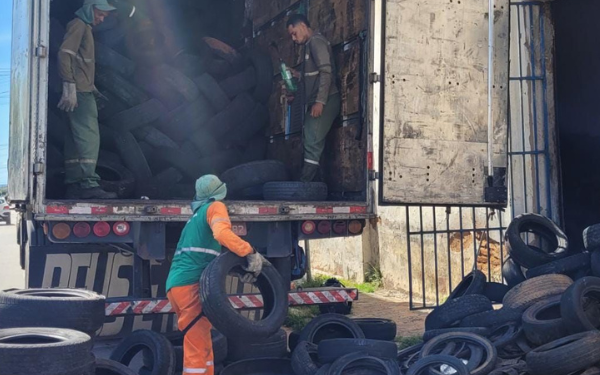 Juazeiro do Norte encaminha mais 13 toneladas de pneus para a reciclagem