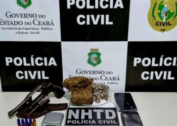 Suspeito de tráfico e posse de arma é preso em flagrante pela Polícia Civil em Brejo Santo