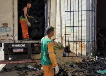 AMAJU retira mais de 110 toneladas de pneus inservíveis das ruas