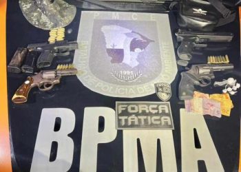 Trio é preso em flagrante pela PMCE com armas de fogo e munições durante operação de combate à poluição sonora