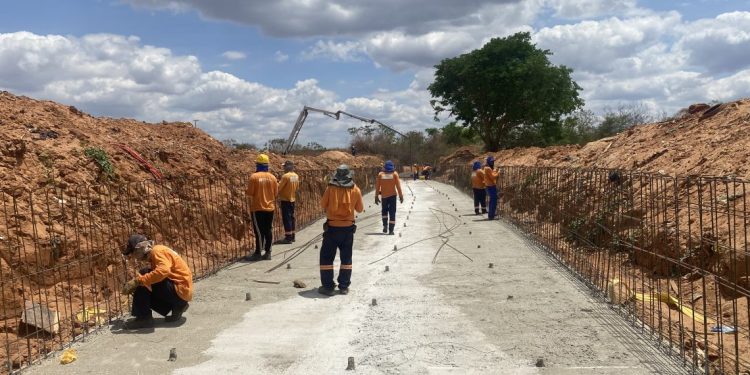 Barbalha: Obras do Canal da Bela Vista atingem 40% de conclusão