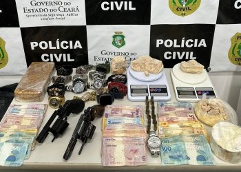 PCCE captura suspeito com mais de 2kg de drogas e apreende arma e veículo em Juazeiro do Norte