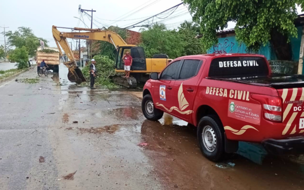 Defesa Civil divulga parcial de atendimentos durante fortes chuvas: mais de 120 ocorrências no Estado