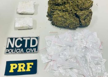 Casal em posse de quase 1 kg de drogas é preso durante ação conjunta em Barbalha