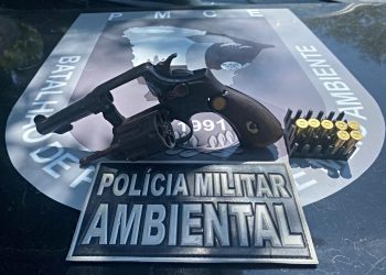 PMCE prende em flagrante suspeito com arma de fogo e munições na cidade de Juazeiro do Norte