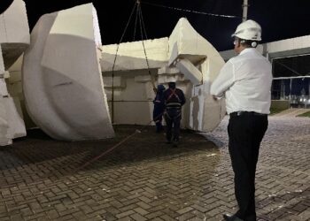 Maior monumento em louvor à Nossa Senhora de Fátima do Brasil começa a ser montado em Crato