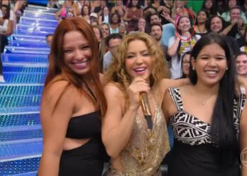 Juazeirense fã de Shakira participou de plateia do Domingão com a diva colombiana