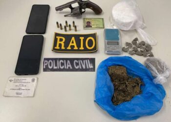 Ação conjunta resulta na prisão de dupla suspeita de tráfico de drogas e posse de arma de fogo em Aurora