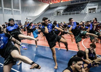 Ginásio Poliesportivo sedia maior graduação de muay thai do Cariri