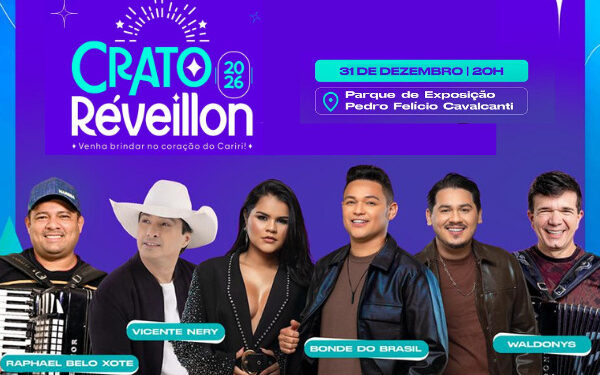 Crato recebe 2026 com grande festa popular e gratuita no coração do Cariri