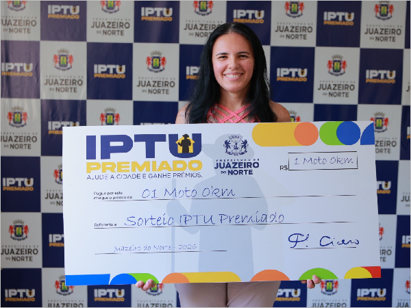 Juazeiro do Norte entrega primeiro prêmio do programa IPTU Premiado